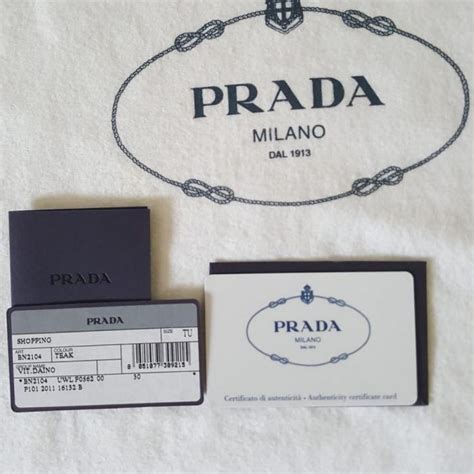 certificate of authenticity prada|Prada certificate of authenticity card.